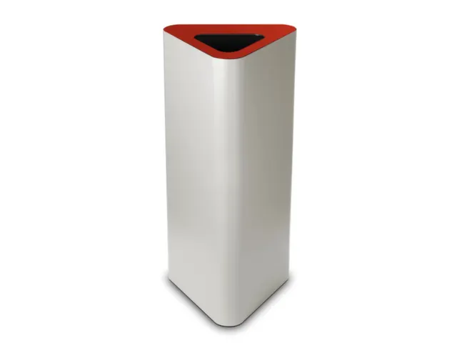 afvalbak,60l,HxBxD 800x380x380mm,romp staal wit,gesloten