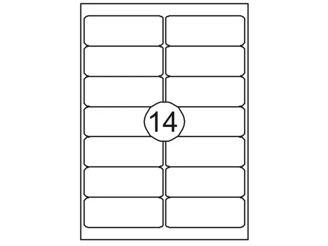 Etiket Premium 99.1x38.1mm Wit XL Pack 1000 Vel