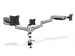 Bras 3 ;ecrans Vérin 15-27 inch Argent