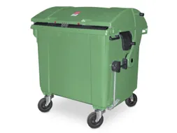 Vuilcontainers,1100l,romp HDPE groen,HxBxD 1460x1370x1210mm