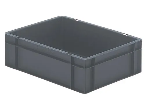 Euronorm-stapelbak 10l 120x400x300mm Wanden/bodem Gesloten Grijs