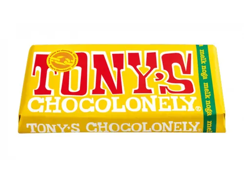 Chocolade Tony's Chocolonely reep 180gr melk noga