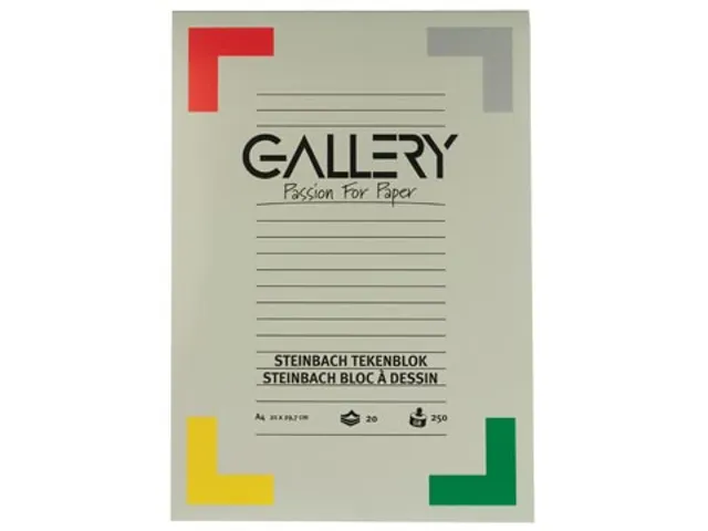 Gallery Tekenblok A4 250 g/m² Gekorreld
