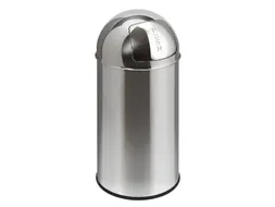 Afvalbak Pushcan EKO 40 liter met Pushdeksel RVS