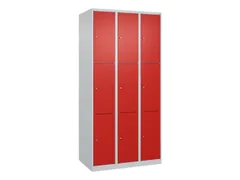 lockerkast,HxBxD 1850x900x500mm,3x3vakken,vak B 300mm,cil.-slot