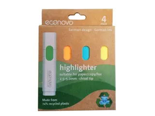 Markeerstift Econovo assorti blister à 4 stuks - 1