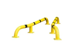 inrijhulp,HxL 280x2800mm,stalen buis,geel/zwart,v. vastschroeven