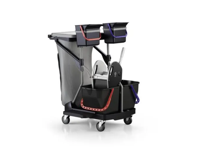 dweilwagen,HxBxD 1060x675x890mm,emmer 2x15l/2x6l zwart