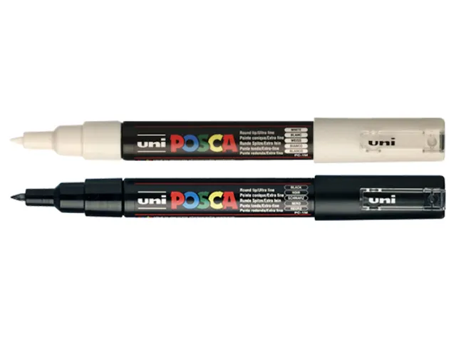Verfstift Posca PC1MC Extra Fijne punt 0,7-1,0mm Wit