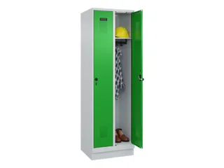 locker,HxBxD 1950x600x500mm,2vak,vak B 300mm,draaigrendel,sokkel - 1