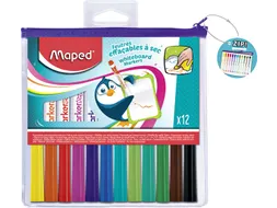 Viltstift Maped Marker'Peps whiteboard set à 12 kleuren