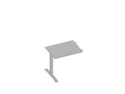 aanbouwtafel,i.h.v.,v. C-voet,HxBxD 730x800x600mm,blad grijs