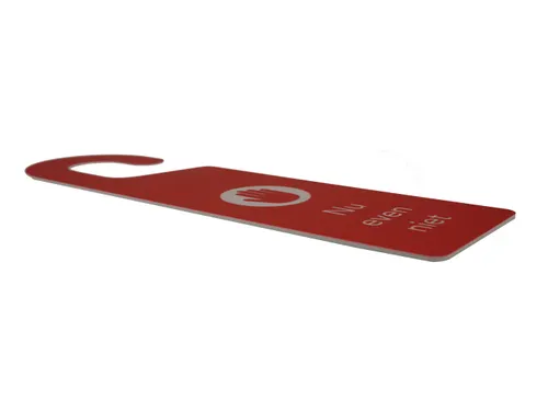 Kunststof deurhanger 250x75mm Voel je welkom - Nu even niet Rood/Groen