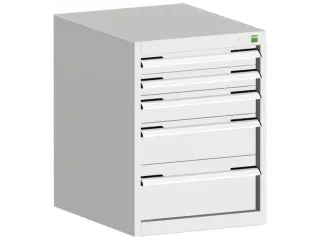 ladekast HxBxD 700x525x650mm 5laden romp RAL7035 front RAL7035 - 1