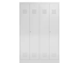 garderobekast HxBxD 1800x1185x500mm 4vak klink RAL7035 - 2