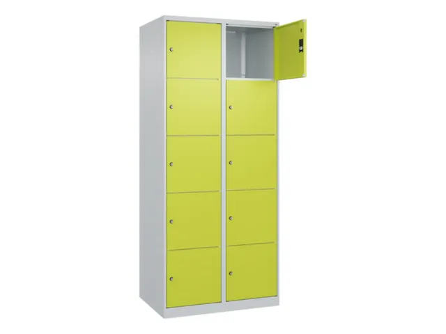 lockerkast,HxBxD 1850x800x500mm,2x5vakken,vak B 400mm,cil.-slot