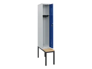 locker met bank,HxBxD 1950x300x815mm,1vak,vak B 300mm,cilinderslot - 1