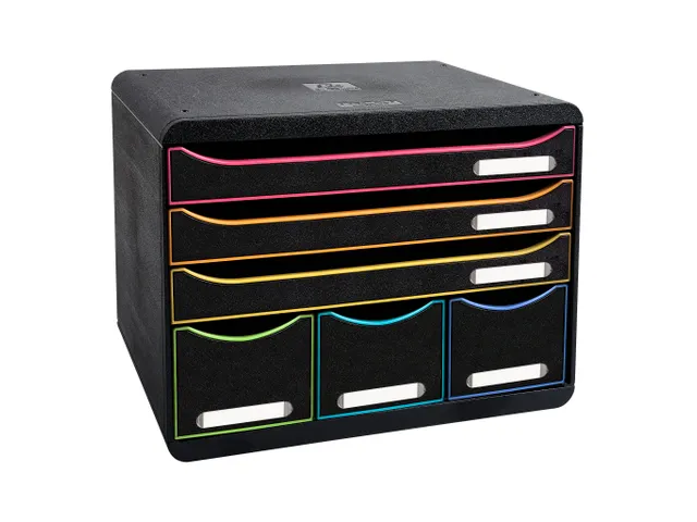 Ladenblok A4+ STORE-BOX MAXI 6 laden zw/harlekijn/zw