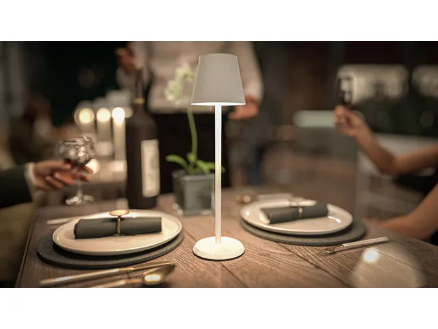 Securit Tafellamp Feline LED Wit oplaadbaar USB dimbaar