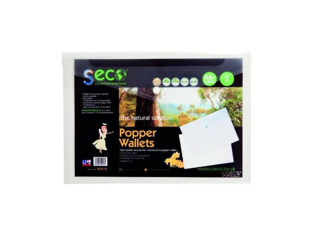 Pochette Enveloppe Seco A4+ 180 micron bouton pression 5 pièces