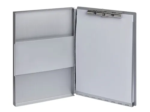 Klembordkoffer MAUL Assist A4 staand zijopening aluminium