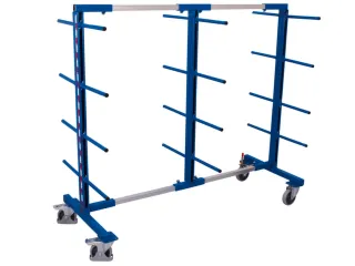 draagarmwagen,draagverm. 400kg,24draagarmen,HxLxB 1800x832x840-3200mm - 2