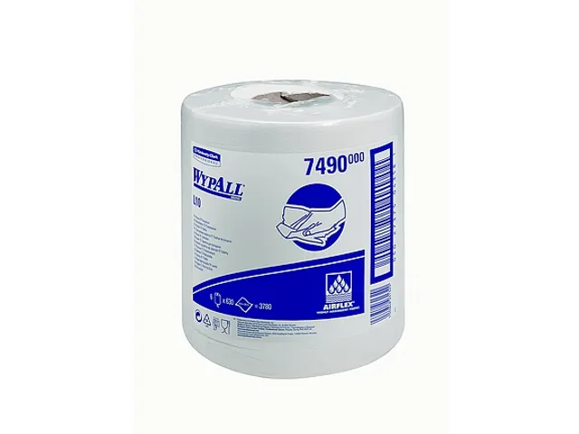 Wypall 7490 Poetsdoeken Combirollen L10 Wit 1-Laags