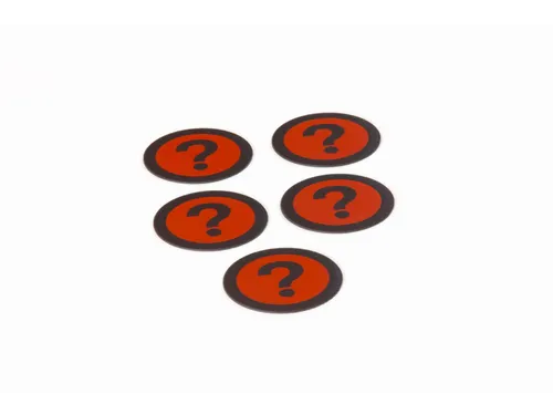 Impressiemagneetfolie Vraagteken Rood Ø50mm x 0,85mm