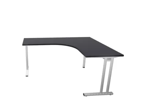 bureau in vrije vorm,HxBxD 740x1600x1400mm,vrije vorm,CC-zwart