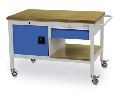 Werkplaatswagen 859x1200x750mm Werkblad 40mm Draaideur 1lade