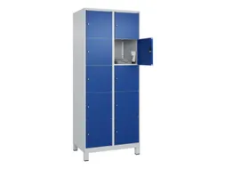 lockerkast,HxBxD 1950x800x500mm,2x5vakken,vak B 400mm,cil.-slot,voeten