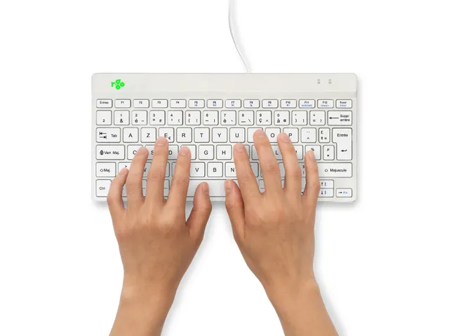 Ergonomisch toetsenbord R-Go Compact Break AZERTY (FR) Wit bedraad