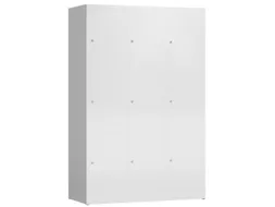 Lockerkast 1800x1185x500mm 3x3 vakken cilinderslot, sokkel, RAL9003