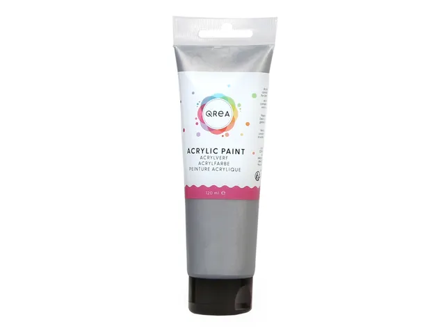 Acrylverf Qrea 120 ml zilver