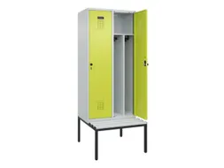 locker met bank,voor scheiding van kleding,HxBxD 2120x800x815mm,2vak