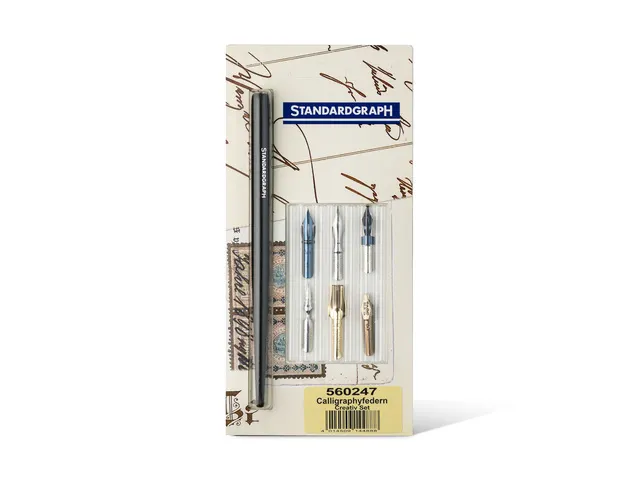 Set de calligraphie Standardgraph créatif 6 pointes + porte-plume