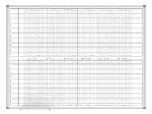 Jaarplanner MAULstandard Magnetisch 90x120cm 2x6 maanden