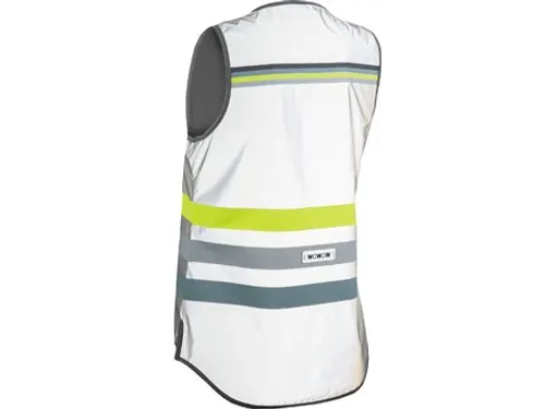 Lucy Jacket Full Reflective Fluohesje Grijs/Geel Maat Small