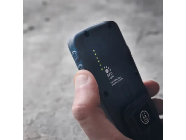 accu-werklamp,1 COB-led,200lumen,spot 75lumen,display-weergave