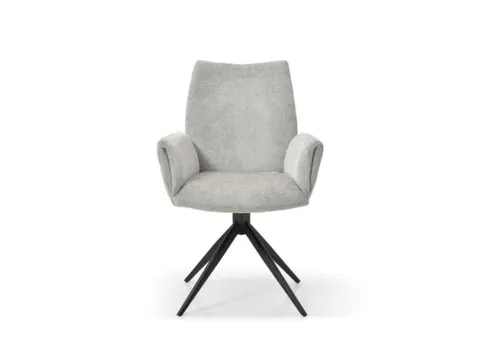 Bezoekersstoel,Stervoetonderstel Ronde Buis Zwart,M. Armleuningen