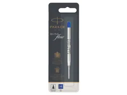 Balpenvulling Parker Quinkflow medium blauw blister à 1 stuk