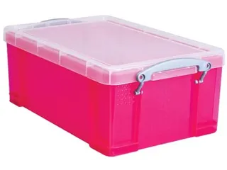 Opbergdoos 9 Liter Transparant Roze - 1