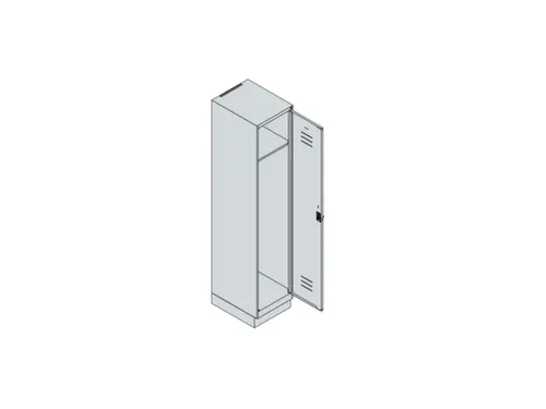 locker,HxBxD 1950x400x500mm,1vak,vak B 400mm,draaigrendel,sokkel
