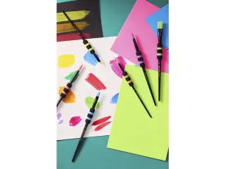 Penselen Faber-Castell Soft Touch zwart set 6 stuks - 6