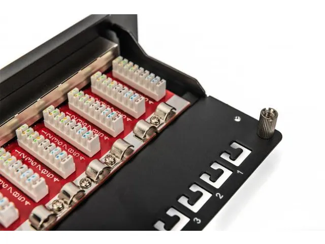 CAT 6A Patchpaneel afgeschermd 12-poorts 1U 10'' rackmontage zwart