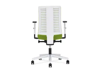 Bureaustoel Wit Bekleding Groen Zitting Hxbxd 410-540x460x450mm - 2