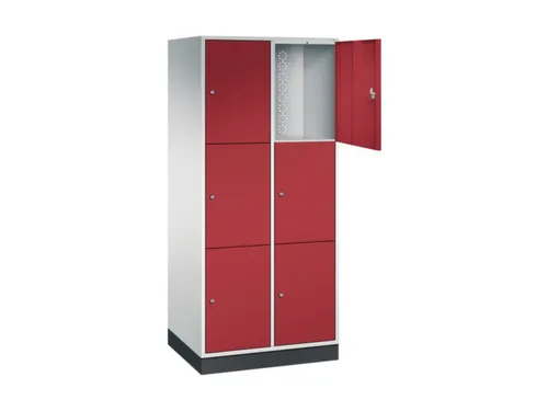 grootvolume-lockersysteem,RAL 7035/RAL 3003,HxBxD 1950x820x600mm