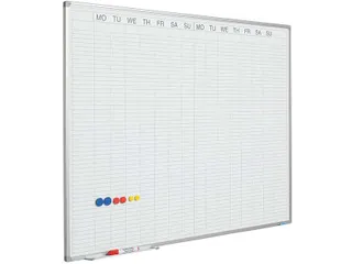 Planbord 60x90cm Softline profiel 8mm Dubbele week DU met dagenstrook - 1