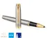 Rollerpen Parker IM Brushed metal GT Finish Fijn Zwarte inkt