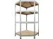Etagère métallique angle corner 4 tablettes HDF 180x90x90x45cm